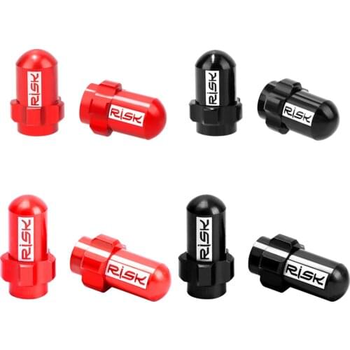 2pcs RISK Mountain Road Bike Tire Valve Cap Aluminum Alloy Bicycle Inner Tube FV AV Presta Schrader Valve Dust Cover