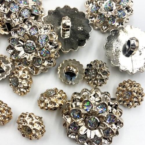 20pcs 12mm/25mm plating buttons shirt shank apparel sewing accessories DIY crafts garment supplies PH328