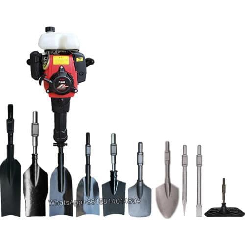 4-stroke Trenching machine/Tree excavator/Pickaxe/rock drill/tree digger and cutting roots,soil ball tree digging machine/Rammer