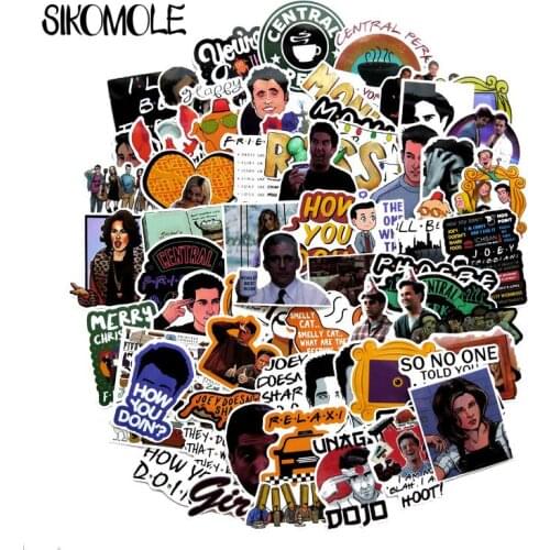 66pcs Stickers Friends TV Show Funny Kids Toy Sticker For DIY Phone Luggage Laptop Motorcycle Waterproof For Kids Gifts F5