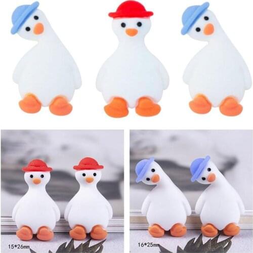 Resin Accessories Cartoon Cute Duck Mobile Phone Shell Patch Earrings Car Decoration Materials