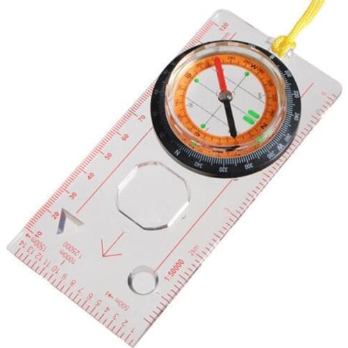 Army Scout Hiking Camping Boating Map Reading Orienteering Ruler For Magnifying Compass Rule Base Plate Map For Outdoor Sports