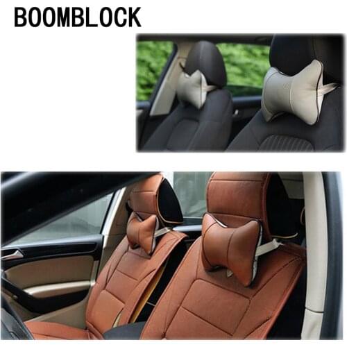 Car Genuine Leather Cushion Covers Pillow For Fiat 500 Kia Rio K2 Ceed Sorento Skoda Octavia A5 A7 2 Rapid Fabia Yeti Superb