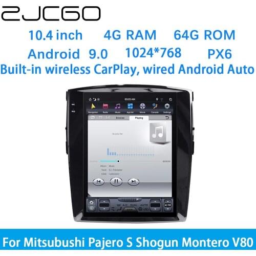 ZJCGO Car Multimedia Player Stereo GPS DVD Radio Navigation Android Screen System for Mitsubishi Pajero S Shogun Montero V80