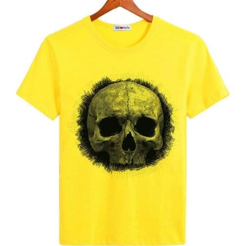 BGtomato art skull Unique tee shirt homme Superm cool hip hop t shirt men Good quality rock tops 3d t shirt cheap sale