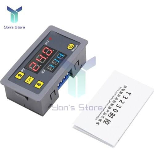 T3230 110V 220V 12V 24V Digital Time Delay Relay LED Display Cycle Timer Control Switch Adjustable New Timing Time Delay Switch