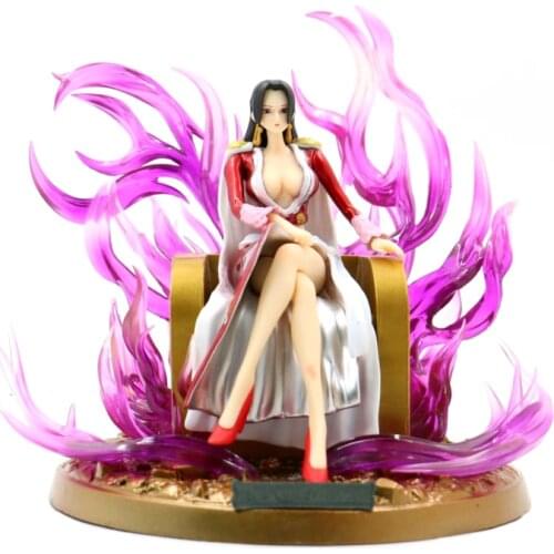 One Piece GK Action Figure Anime Boa Hancock Throne Pvc 18cm Model Collection Toy Exquisite Decoration Sitting Statue Figma