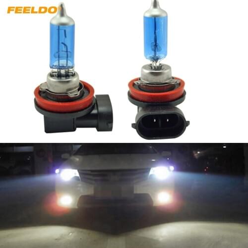 FEELDO 2Pcs H11 55W/100W Car Fog Lights Halogen Bulb Headlights Lamp Car Light Source Parking #MX2241