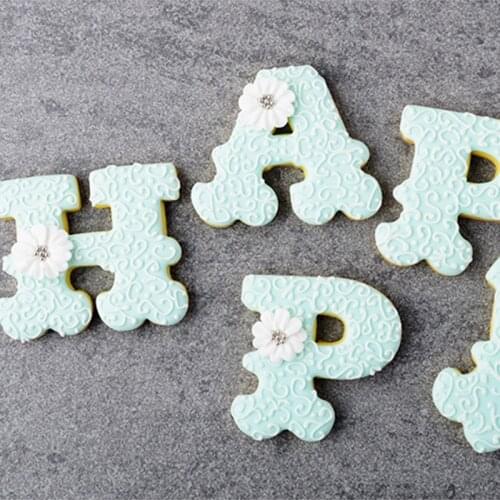 26 Letter Alphabet A-Z shape Mold Cookie Cutters Sugar Biscuit Mold Fondant Cutter DIY Pastry Cake Decorating Baking Tools