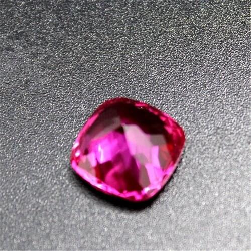 Fuchsia Tourmaline Square Faceted Gemstone Cushion Cut Tourmaline Gem 10X10mm/12X12mm GT25