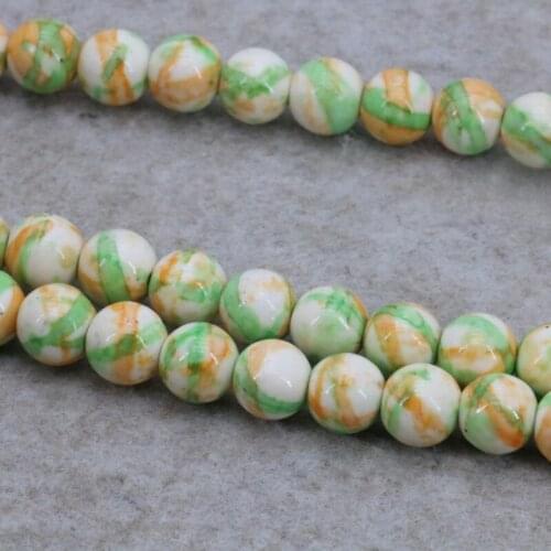 Hot saleRiverstones loose beads round stone 10mm DIY 15 inches women jewelry making design multi color optional