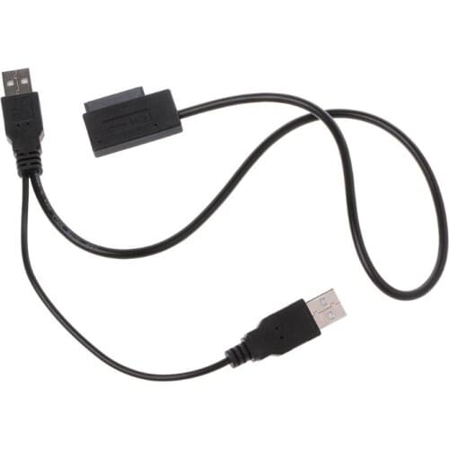 USB 2.0 Type A To 13Pin(7+6) SATA Adapter Cable External Power for cd-ROM DVD-ROM