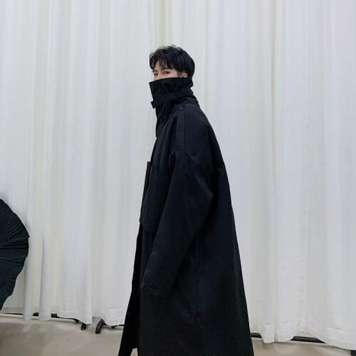 MIXCUBIC 2020 winter Korean style unique pocket design Padded coats men casual loose Stand-up collar Overcoat for men M-XL