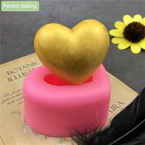 QingHong Love Mold Heart Silicone Baking Accessories 3D DIY Sugar Craft Chocolate Cutter Mould Fondant Cake Decorating Tool