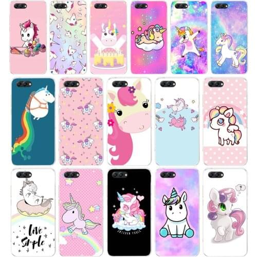 74AA Unicorn On Rainbow Jetpack Soft TPU Case Cover For Huawei Honor 10 10 Lite 20 20 PRO Lite