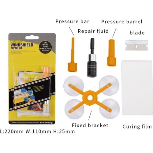 Car Windshield Repair Kit Quick Fix Cracked Windscreen Screen Auto Resin Kit Repair Window Diy Sealer Tool Accessories Poli C0B9