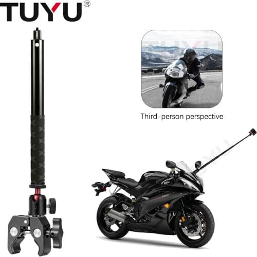 TUYU Motorcycle 3rd Person View Invisible Selfie Stick for GoPro Hero 9 Max Insta360 go 2 One X2 OneR Camera Mount Accessories