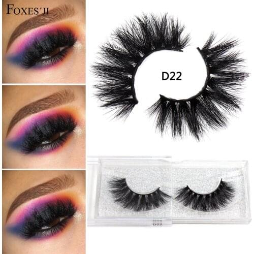 FOXESJI Mink Lashes Eyelashes Cross Thick Fluffy Dramatic 3D Mink Eye Lashes High Volume Soft Natural False Eyelashes Eyelash