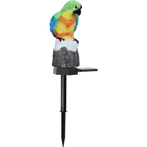 Solar Powered Garden Light Outdoor Waterproof Parrot LED Lawn Lamp Garden Decor Landscape Night Animal Shape Lamp