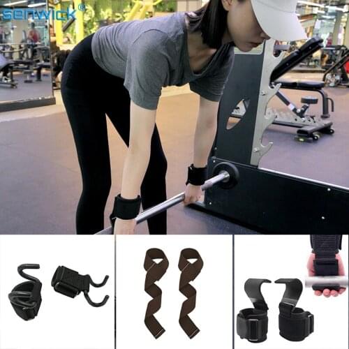 Senwick Weight Lifting Hooks Gym Fitness Set Weightlifting Wrist Straps Heavy Duty Power Lifting Grips with Padded Workout Hook