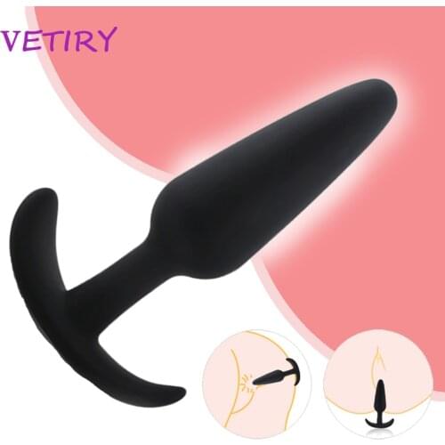 VETIRY Silicone Dildo Butt Plug Anal Plugs Unisex Sexy Stopper 3 Different Size Adult Sex Toys for Men/Women Trainer Massager