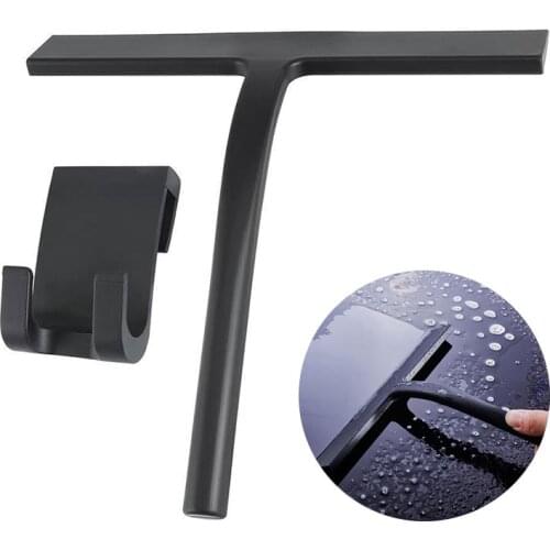 Silicone Window Glass Wiper Scraper Shower Squeegee With Hook For Kitchen Door Bathroom Mirror Car Glass Cleaner Window Wiper