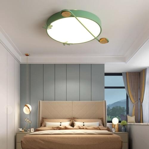Nordic ceiling lamp makaron children room led circular ceiling lamp creative bedroom study lamps