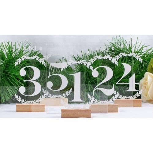 Reserved Acrylic Wedding Table Sign,Wedding Acrylic Table Signs,Acrylic Modern Calligraphy Table Numbers,Painted Table Numbers