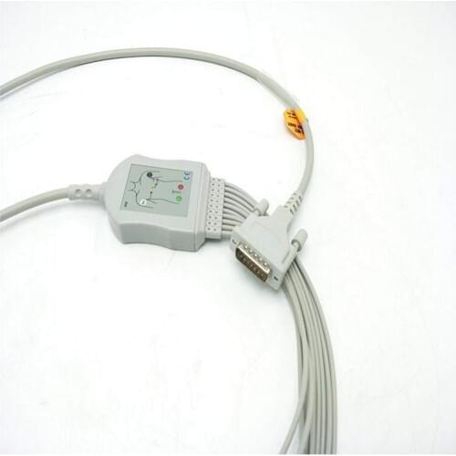 Compatible For Schiller AT1/ AT2 /CS6/ CS100/AT101 ECG EKG Cable with leadwires 10 leads Clip End IEC 10K