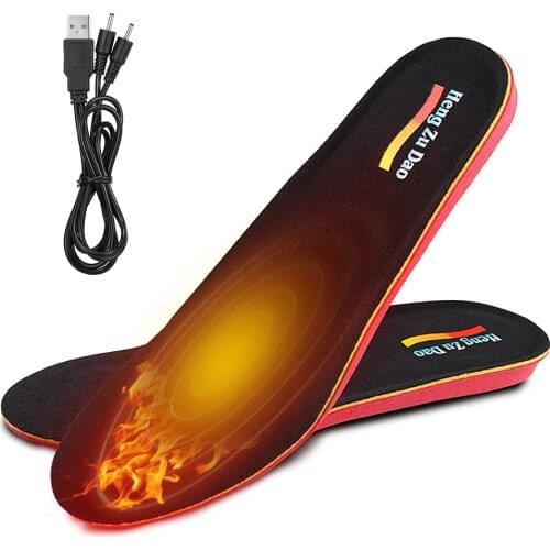 Heating Insoles with LED Remote Control Men Women Sport EVA Shoes Pads Outdoor Skiing Heated Insoles EUR 38-45 Size