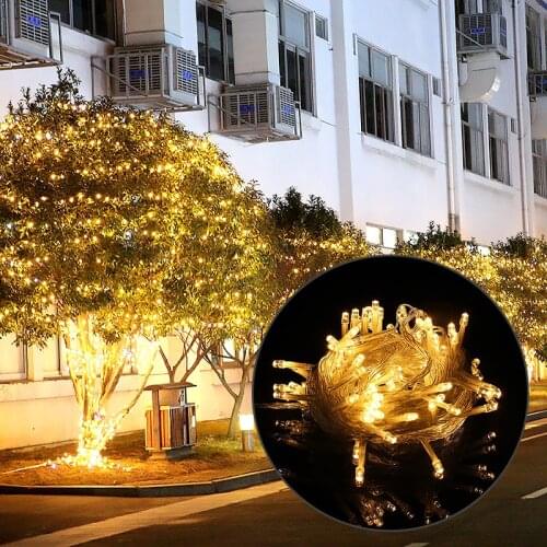 Waterproof Led String Fairy Light Garland Christmas Tree Home Garden Wedding Party Outdoor Holiday Decoration Patio Street Decor