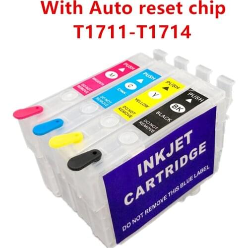 T1711 T1712 T1713 T1714 Refillable Ink Cartridge For Epson XP-103 XP-203 XP-207 XP-33 XP-303 XP-306 XP-313 XP-406 XP-413 Printer