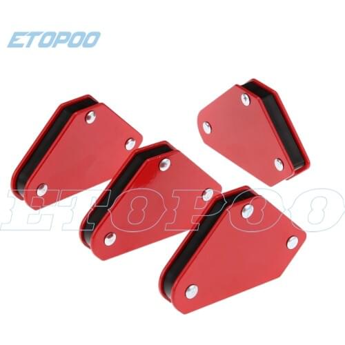 4 Pcs/set 9Lb Mini Triangle Welding Positioner Magnetic Fixed Angle Clamp 45/90/135 Degrees Soldering Welding Iron Locator Tools