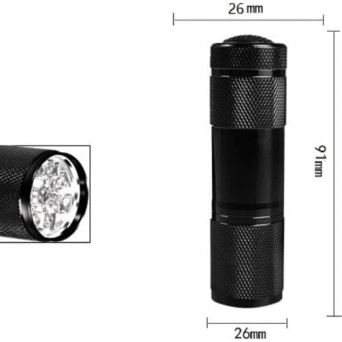 UV LED Flashlight Mini Ultraviolet Torch 395nm Black light Zoomable Light Pet Urine Scorpion Feminine hygiene Detector