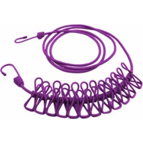 185cm Traveling Portable Multifunctional Drying Rack Clips Cloth hangers Lron wire Clothes line Pegs Clothesplns