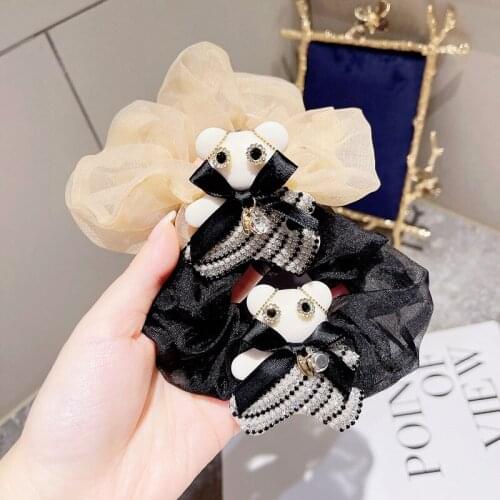 Women Lady Fashion Elastic Hair Ring Luxury Crystal Hair Rubber bands Rope Headbands Ties Hair Accessories for Women & Girls