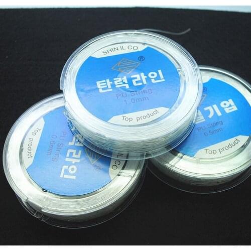 1 roll korean import elastic wire PU strings 0.5mm0.6mm0.7mm0.8mm1.0mm jewelry wire women bracelets making accessories