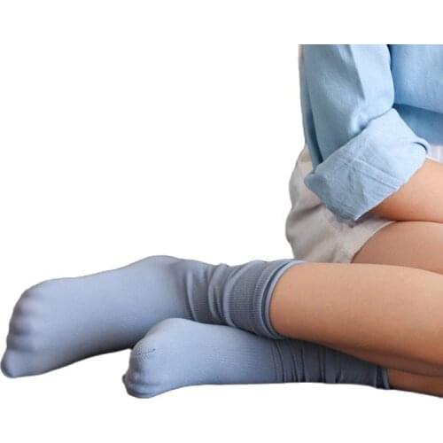 1Pair Baby Girls Boys Loose Parent-child Socks Kids Solid Heelless Socks Children Velvet Thin Soft Comfortable Long Korean Socks