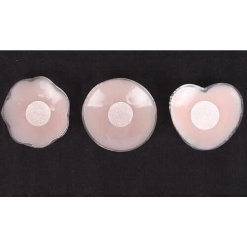 1 Pairs Reusable Invisible Self Adhesive Silicone Breast Chest Nipple Cover Bra Pasties Petal Mat Stickers Accessories For Woman