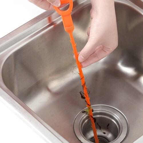 1pcs Sink Cleaning Hook Cleaner Sticks Clog Remover Sewer Dredging Spring Pipe Hair Dredging Tool Bathroom Kitchen Accessories