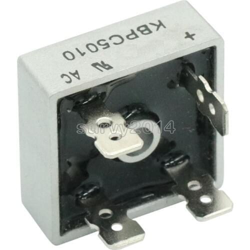 2PCS/LOT KBPC5010 50A 1000V Diode Bridge Rectifier kbpc5010
