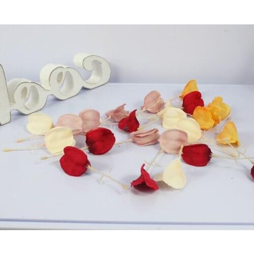 20 Pcs Silk Plant Direct Chinese Lantern Garland Accessories Mini Fall Floral Red for Assembly of Wedding Flower Diy Wreath Home