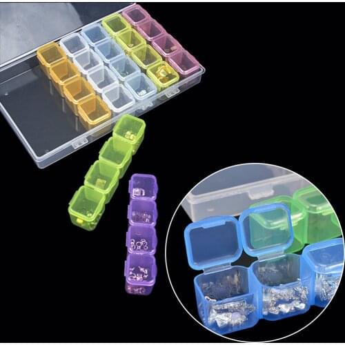 8/ 28/56 Plaid Diamond Embroidery Accessories Diamond Painting Box Cross Stitch Box Nail Storage Home Practical Storage Box