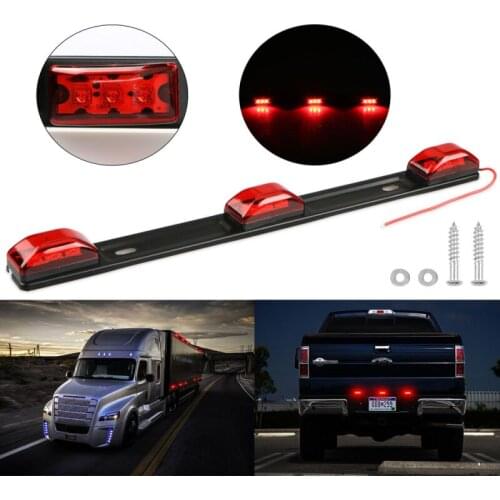 9 LED Brake Light Pickup High-position Brake Light Waterproof Stainless Steel Bracket Warning Lamp for Car Truck Trailer Boat