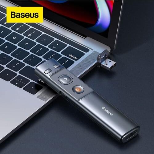 Baseus Wireless Slide Presenter Laser Pointer USB Type C Remote Control Infrared Presenter Pen For Projector Powerpoint PPT