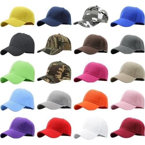 Unisex Plain Blank Solid Color Baseball Cap Curved Visor Sunscreen Snapback Hat 449B
