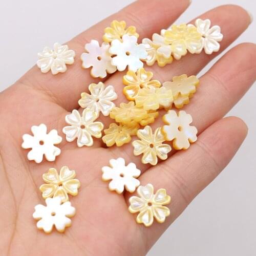 2021New Natural Freshwater Shell Petal-shaped Charms Loose Spacer Beads for Jewelry Making Bracelet DIY Necklace Accessories4PCS