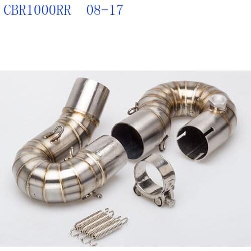CBR1000 Middle link Pipe For CBR1000RR 08-17 Motorcycle Muffler Exhaust Pipe Midified Stainless steel Mid Tube Slip-On