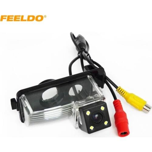 FEELDO 1Pc Car Rear View Camera With LED Lights For Nissan Tiida/Livina/Geniss/Versa HB/GT-R Reverse Camera #FD-4032