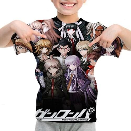 Danganronpa T shirt 3D Printed T-shirt for Kids Tshirts Childrens Boys Girls Short Sleeves Tops Summer Casual Tees Streetwear